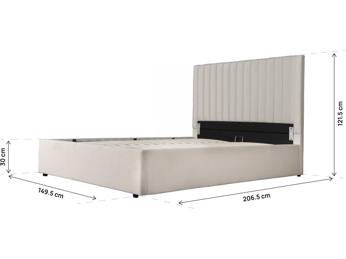 Habitat et Jardin Lit avec Coffre Mia - 140 x 190 cm - Beige