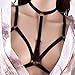 Zehope Black Bra Body Chain Elastic Harness Sexy Bra Body Lingerie for Women (Black 2)