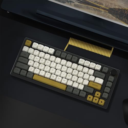 Image of KBDiy Glimmer Retro Keycaps 60 Percent,KOA Profile Dye-Sublimation PBT Custom Keyboard Keycap,142 Key Cap Set for Cherry Gateron MX Switches Mechanical Keyboards