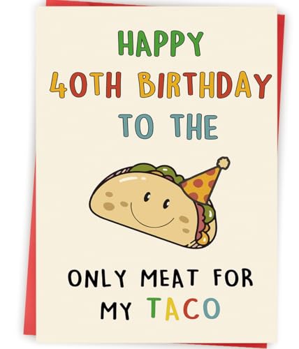 Abeletree Funny 40th Birthday Gifts Men, Happy 40th Birthday Card for...