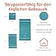 Amazon Basics 2 Bade, 2 Hand und 2 Waschlappenset aus Baumwolle, farbecht, 6 Stück, Blaugrün (76 x 137 cm, 40 x 66 cm, 30 x 30 cm)