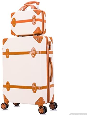 Amazon Co Jp Xubiaodian 荷物スーツケースローリング スーツケースabs女性のレトロなスーツケーストロリーバッグレトロな スーツケースのホイールとホイールのキャリーオン荷物 色 4 荷物サイズ 24 Color Beige シューズ バッグ