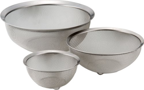 La Base Tsubamesanjo Round Colander, Small, Medium, Large, 3-Piece Set, Made in Japan La Base Yoko Arimoto
