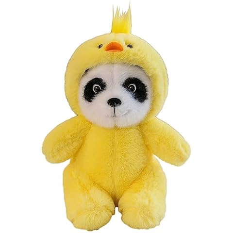 CASAGOOD Panda Stuffed Animal in Duck, Panda Bear Wearing Yellow Duck Costume Plushies Panda Dressed as Duck Plush Toys for Kids Stuffed Animals Panda Gift for Lover 12 Inch Cover