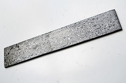Whole Earth Supply Damascus Raindrop Billet Knife Making Knives Blank Blade Bar Steel Blanks Layers - Thumbnail 2