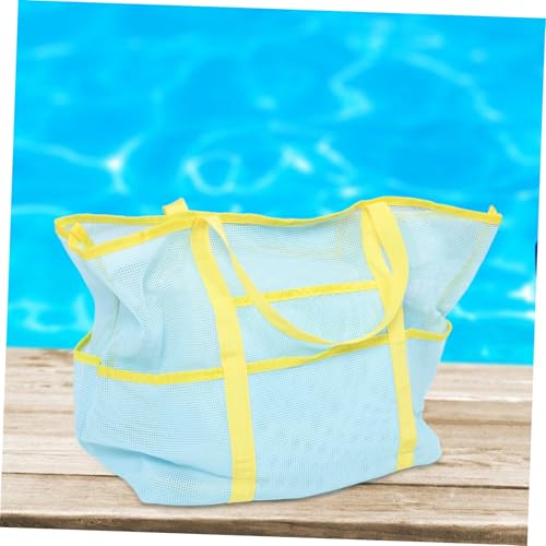 PartyKindom Portable Mesh Shower Storage Bag Multi-Purpose Travel Organizer Tote for Beach Swimming Gym Lightweight Handheld Beach Bag with Versatile Functions4