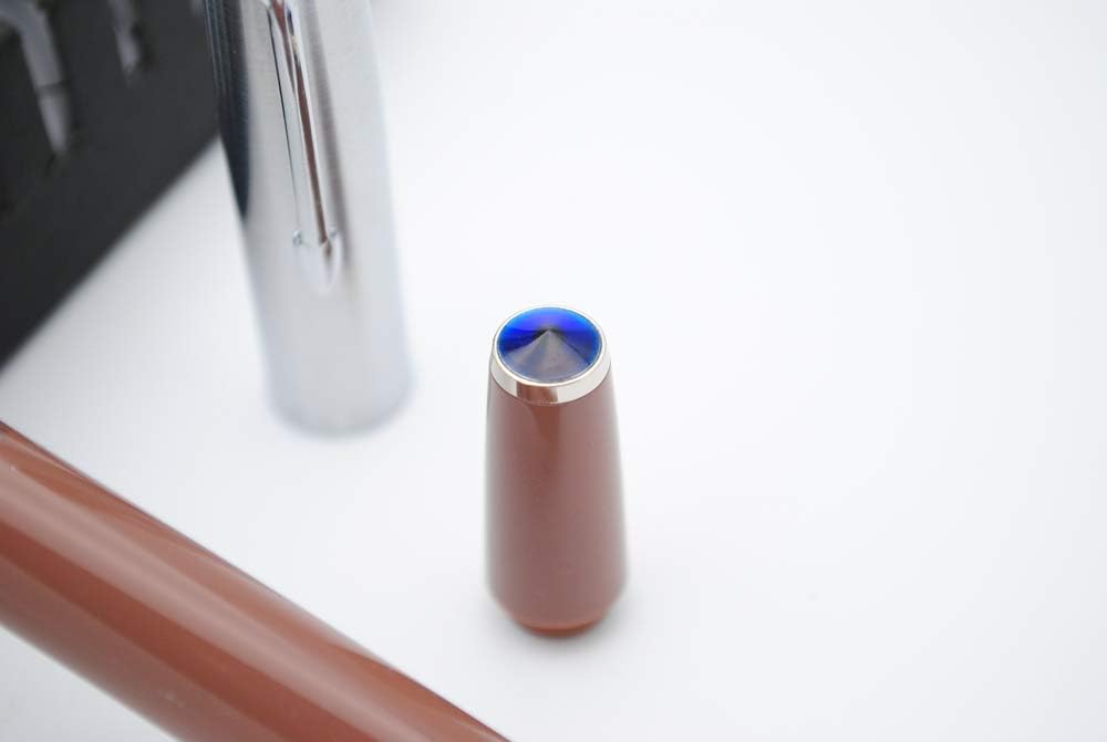 czxwyst 2019 New Version 601 Steel Cap Vacumatic Double Bead Fountain Pen (Coco with ink window)