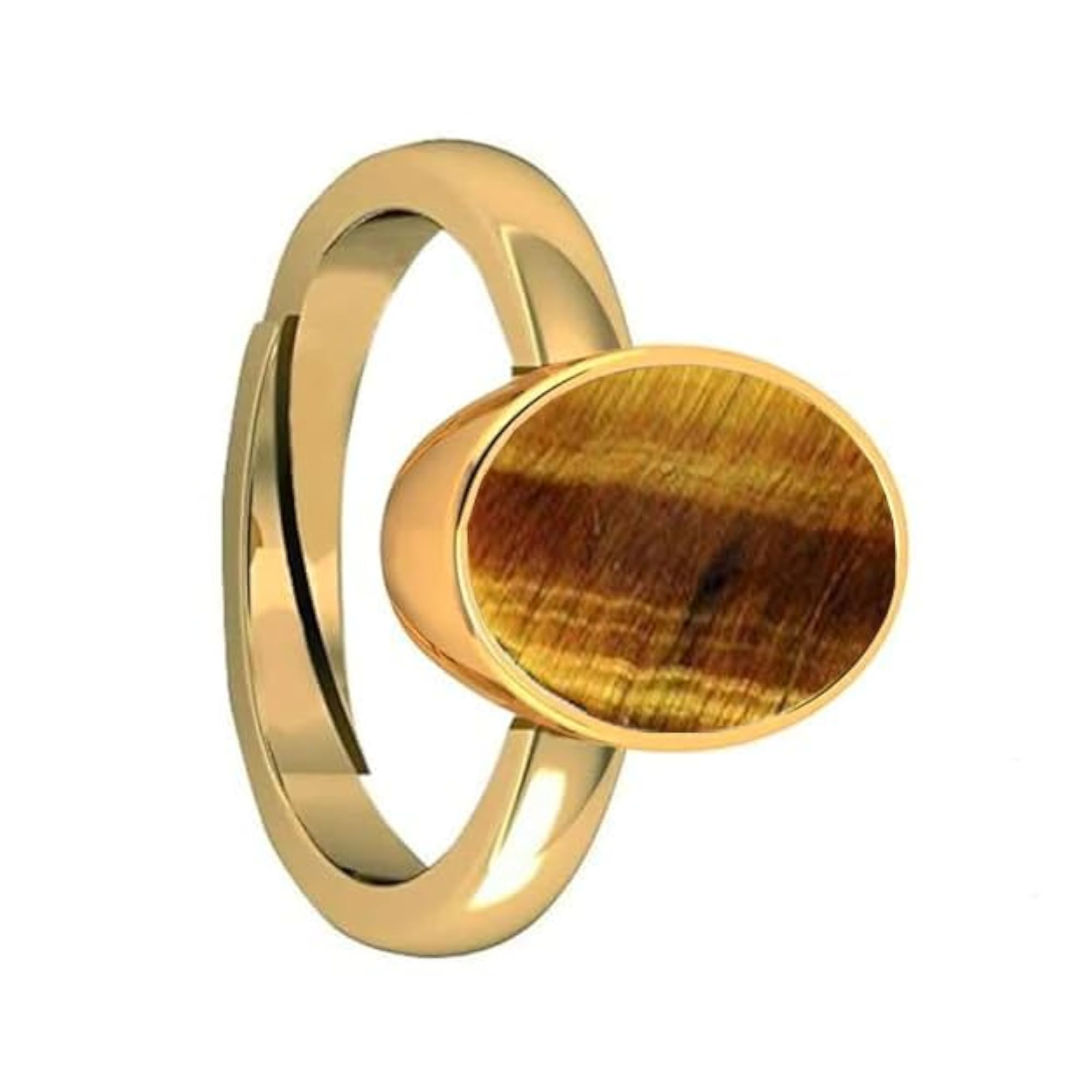 12.25 Ratti Natural Tiger Eye Oval Cut Ring
