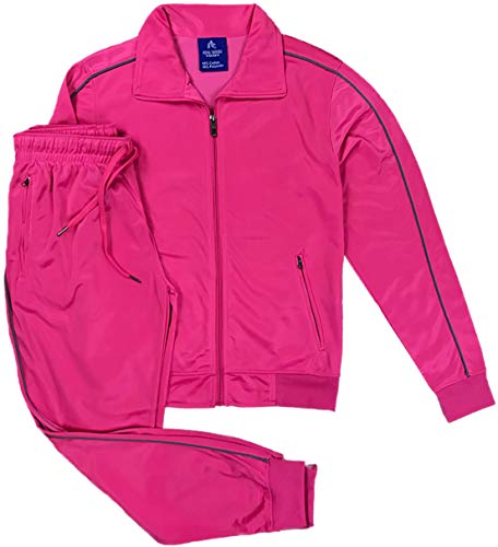 Royal Threads Canada Women’s Classic Jogger Tracksuit plain Jogging Set Lounge Outfit (US, Alpha, XX-Large, Regular, Regular, Pink)