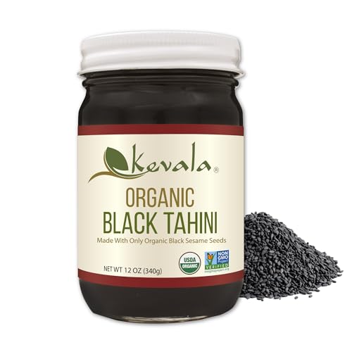 Kevala Organic Black Tahini - Gluten Free Black Toasted Sesame