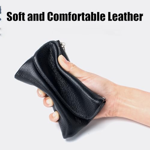 Unisex Pebble Leather Wallet, Soft Pebble Leather Wallets for Women, Short Genuine Leather Purse for Coins and Cards, Small Compact Bifold Pocket Purse Multicolor for Men & Women (White)4