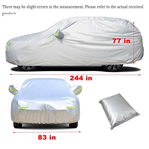Image of 5-Layer 244 inch*83 inch*77 inch Waterproof All-Weather SUV Car Cover Heavy Duty Full Exterior Protection Universally Fit fit Cadillac Escalade ESV Chevy Suburban Ford Expedition Max GMC Suburban Lincoln etc