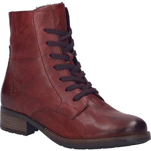 Bottines Kate 17 rouge Josef Seibel avec fermeture éclair et semelle souple en cuir