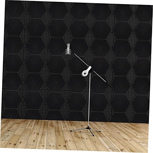 Panel acústico de fibra de poliéster negro para aislamiento sonoro 5 piezas miniatura 6