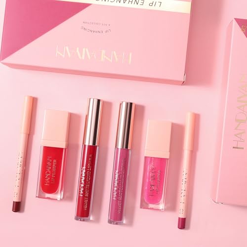 6PCS Lip Combo Kit - Matte Liquid Lipstick, Lip Liner & Plumper Set for Fuller Lips Long-Lasting, Moisturising Makeup Nude & Pink Shades, All-in-One Professional Lip Gift Set (# 02) - Image 6
