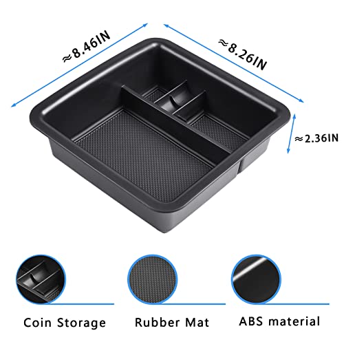 EDBETOS Center Console Organizer Tray Compatible with Toyota FJ Cruiser Accessories 2017-2021 2018 2019 2020 Interior Secondary Armrest Storage Box Insert Tray,Black