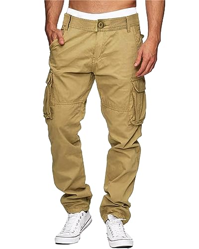Cargohose Herren Outdoor - Leichte Wanderhose Mit Multi-Taschen Wasserdicht