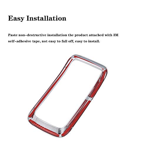 Image of Front Grill Inserts for Jeep Renegade 2019-2023 ABS Chrome Silver | Front Grille Frame,Tape Install No Drill /Cut,Scratch-Resistant, Dustproof, Stylish & Easy Clean