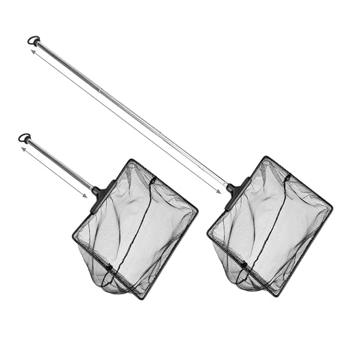 Épuisette télescopique Mogoko 14 cm filet fin pour poisson et crevette