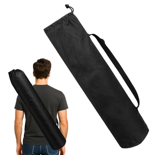 Huybaa Sonnenschirm Schutzhülle 145 cm – Wasserdichte Schutzabdeckung für Strandschirm und Gartenschirm, Oxford-Stoff mit Tragegriff (Schwarz)