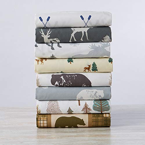 Great Bay Home GB20278-CA 4-Piece Queen Microfiber Sheet Set | Lodge-Printed, Ultra-Soft Sheets | Wrinkle & Fade-Resistant Patterns Drawn From Nature | All-Season Bedding Sheets & Pillowcases. thumb #5