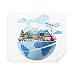 Travel Journey Japan Sakura Plane Cleaning Cloth Screen Cleaner 2pcs Suede Fabric