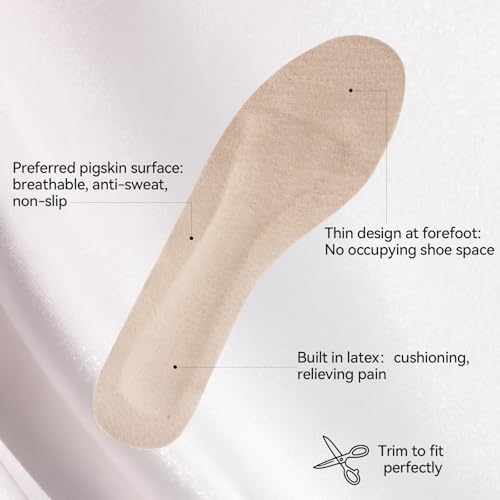 Plantillas para mujer en piel de cerdo, adhesivas para tacones altos miniatura 2