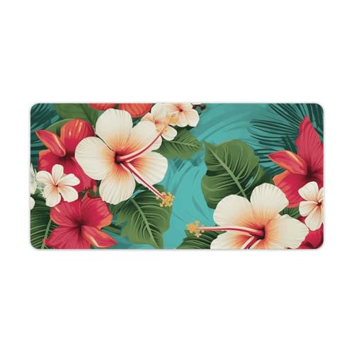 Tapis de souris de jeu grande taille motif hawaïen pour embellir votre bureau à la maison