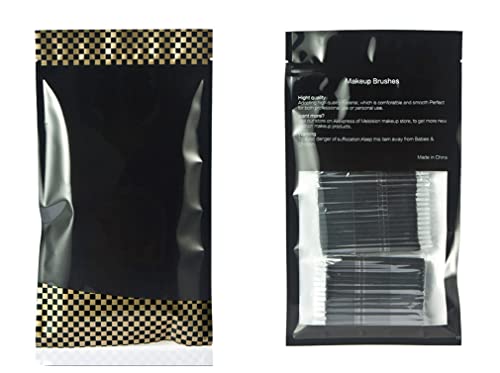 Fantasyday 100 Pcs Disposable Makeup Lip Brushes Lipstick Lip Gloss Applicators With Soft Brush Head Cosmetic Lip Brush Wands - Black #TOP5