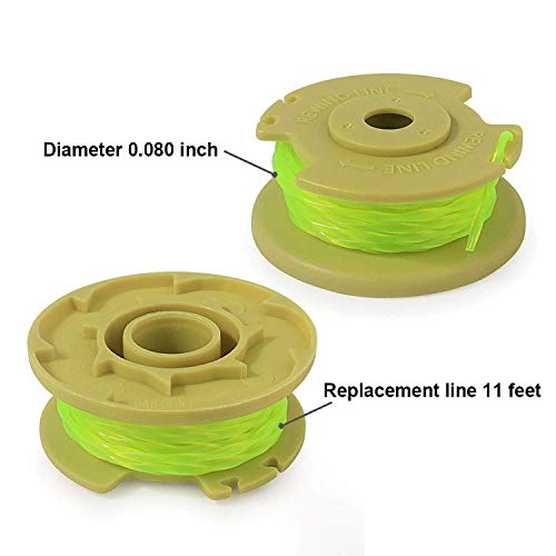 Thten 11Ft 0.080" Replacement Trimmer Spool For Ryobi One Plus Ac80Rl3 18V 24V And 40V Cordless Trimmers Line Refills Weed Wacker Auto-Feed Twist Single Line Parts #TOP1