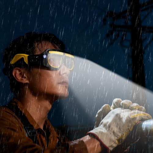 Eventerde Gafas con Luz Frontal | Gafas Impermeables Recargables Con 5 Modos,Con Sensor de Movimiento y Control Táctil,Para Caminar Nocturno Correr Ciclismo - imagen 2