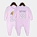 LDLXDR Maillots de joueur de Basket-Ball garçon- Uniforme de Baloncesto para bebé, número de Equipo, Nombre 0-15 Meses Mono,Pink,59cm