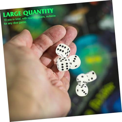 NUOBESTY 10 Stück Spielwürfel Leuchten im Dunkeln Würfel Neuheit Würfel Sechs Seiten Couchtisch Spiel Indoor Outdoor Spiel für Familie Bar Party 16Mm