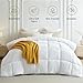 L LOVSOUL Down Alternative Comforter King Size Duvet Insert,All Season Duvet Insert with Corner Tabs,White Comforter King 106x90Inches