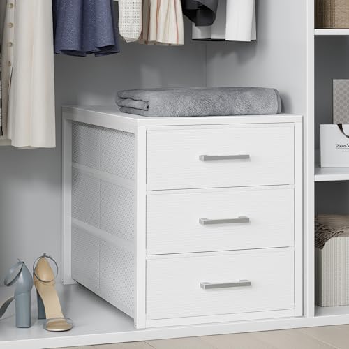 BOLUO 3-Drawer Fabric Dresser for Closet Organization