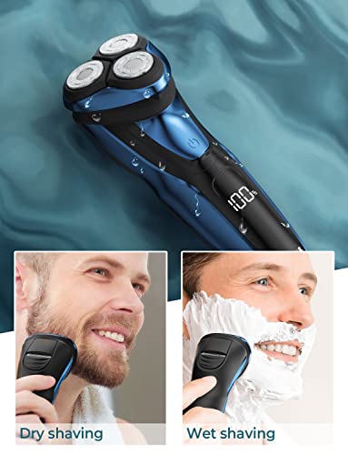 CITHOT Electric Razor Shavers for Men Rechargeable with Pop-up Trimmer IPX7 Waterpfoof Travel Lock - Image 3