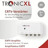 ✅ Eingangsspannung 6 VDC ✅ Stecker Euro / Type C (CEE 7/16) ✅ Ausgabeebene 80 dBuV ✅ Einführungsverlust 8 dB ✅ Frequenzbereich 50-790 MHz ✅ Gain per output 10 dB ✅ Impedanz 75 W ✅ Leistungsaufnahme Betrieb 100 mA