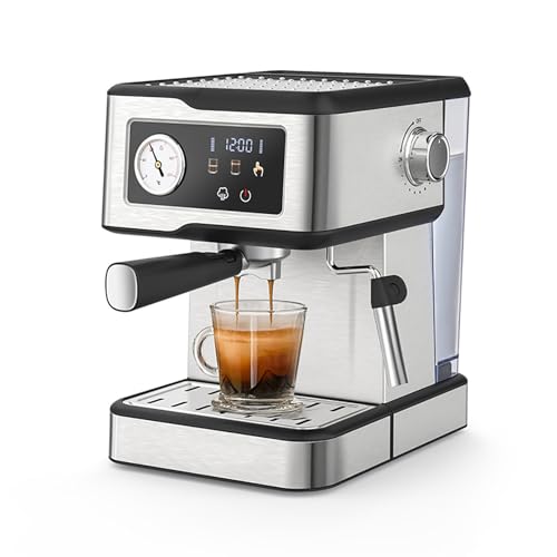 Semi-Automatic Professional Espresso and Coffee Maker with Milk Frother