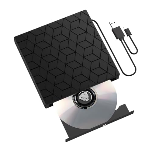 Jazuaiao Unidad de disco externa con lector de tarjetas y puertos USB para ordenadores, unidad de disco externa versátil con lector de tarjetas y puertos USB para computadoras