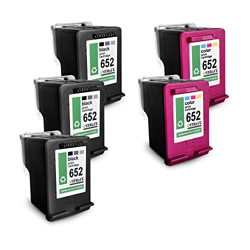 MWT - Cartuchos de tinta compatibles con HP 652 DeskJet Ink Advantage 1115 (4 unidades, sustituye a 652 BK, 652C Black + Color)