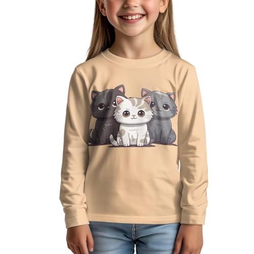 Image of Kids Long Sleeve Shirts for Girls 3-16 Year Old Cute Clothes for Teen Girls Casual Workout Tops
