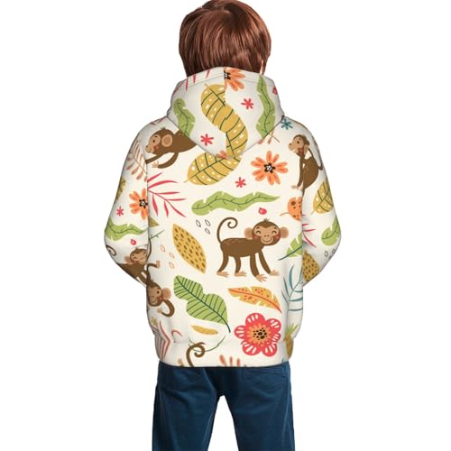 Monkeys in the Jungle Kid Hoodies Boys Sweatshirts Girls Pullover with Pocket4