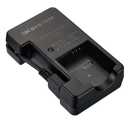 OM SYSTEM UC-92 Cargador de Iones de Litio para LI-90B/LI-92B (para, por Ejemplo, OM SYSTEM TG-7, Olympus TG-6, Olympus TG-5, dictáfono Olympus DS-9500)
