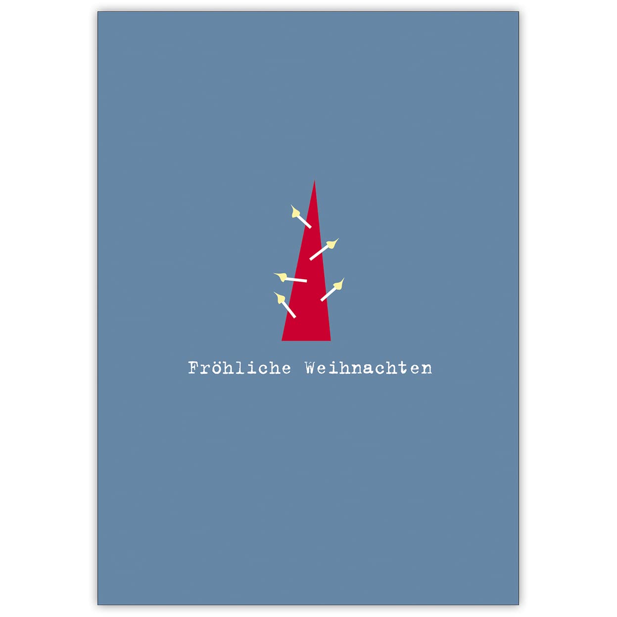 20er Set Designer Weihnachtskarten als schönste Weihnachtsgrüße mit kleinem Weihnachtsbaum, innen Ihr Text (Var4) geschäftliche u private Weihnachtspost: Fröhliche Weihnachten