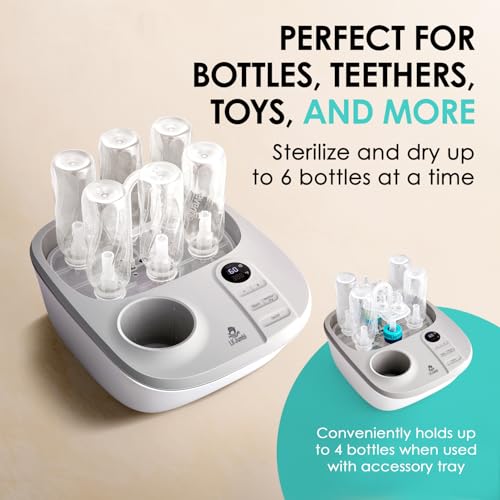 Lil' Jumbl LILJUMBBSGRY 2-In-1 Baby Bottle Warmer & Sterilizer Dryer thumb #3