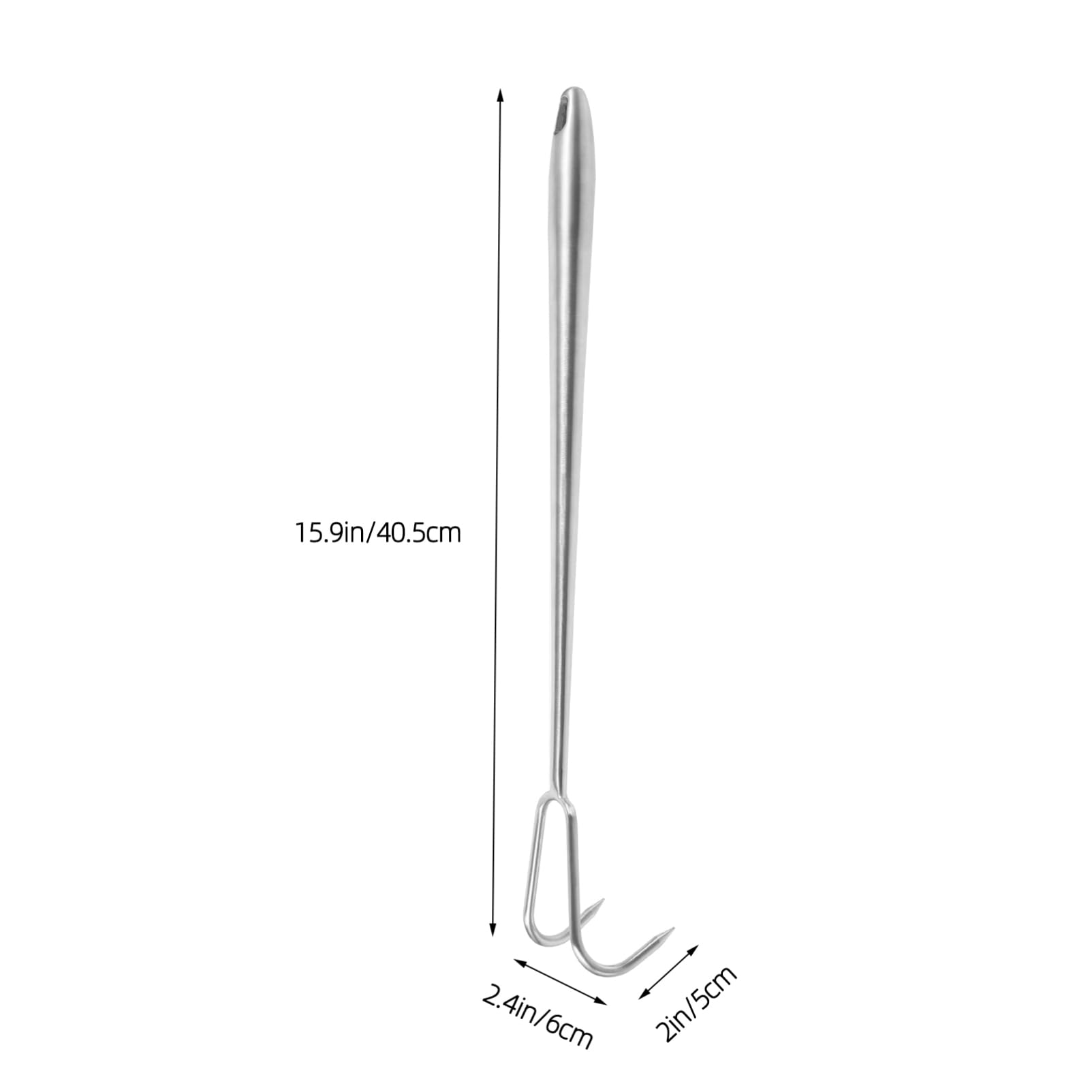 HEALLILY Picnic Barbecue Meat Hook Kitchen Grill Fork for Efficient Cooking Heavy Food Lifter for BBQ Home Use Design for Meat Flipping