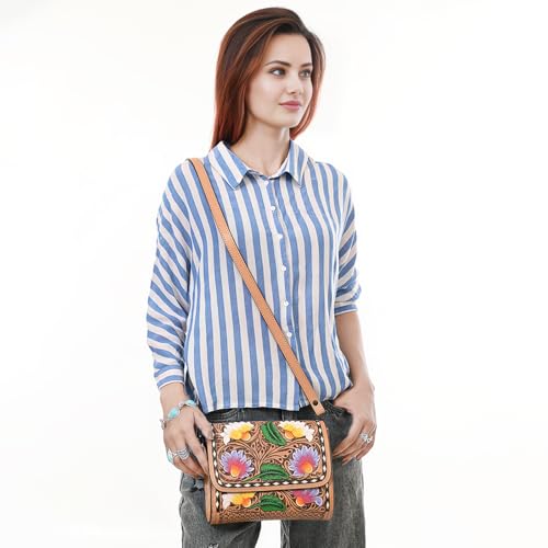 American Darling Cross Body I Hand Tooled Genuine Leather Women Bag Western Handbag Purse2