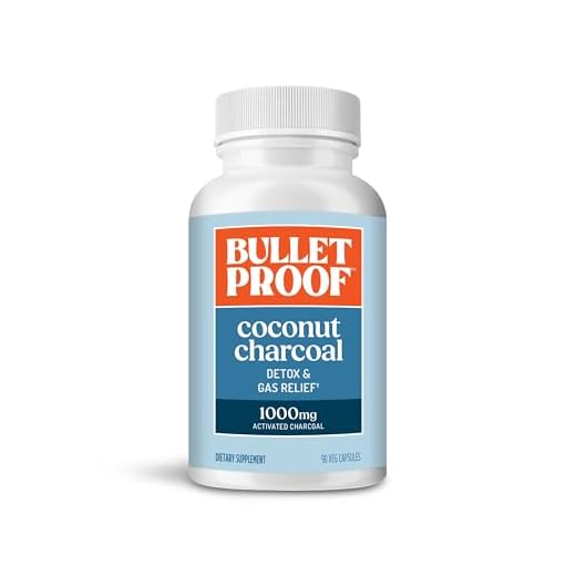 Bulletproof Coconut Charcoal Detox and Gas Relief Capsules, 90 Count
