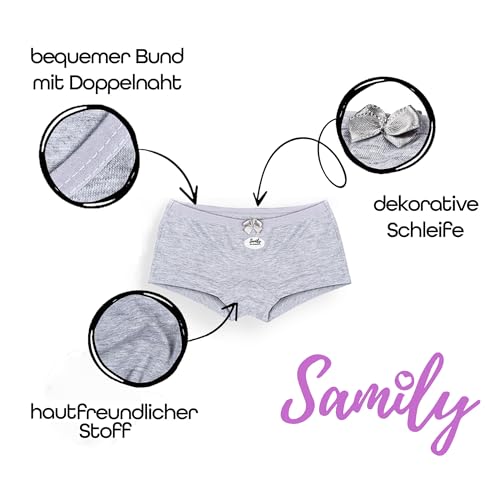 SAMILY Mädchen Unterhosen Unterhemd Set 10er Pack Unterwäsche Baumwolle 98 104