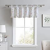 Laura Ashley - Valance, Cotton Tab Top Window Treatment, Chic Home Decor (Fawna, 20' x 50')